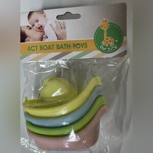 🛍️Any 5 items for $15 🛍️ Boat stackable bath toys 4pcs